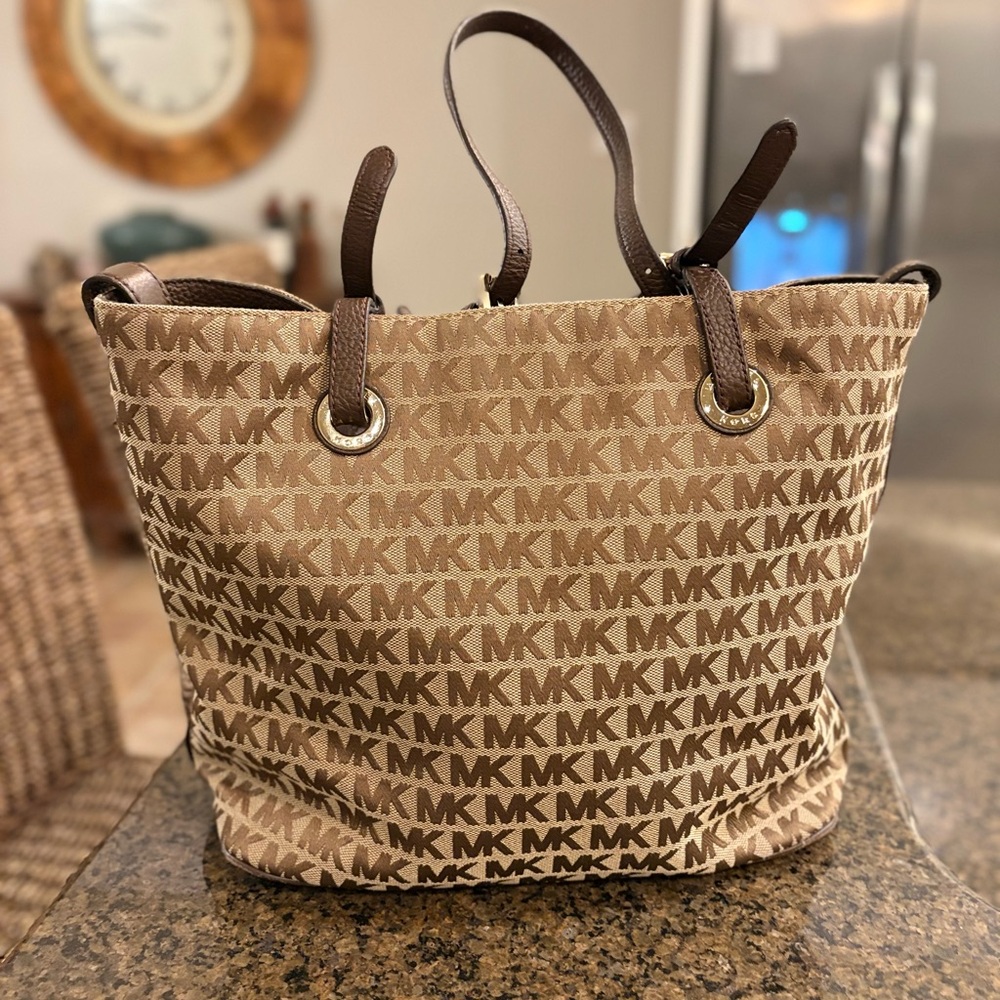 Michael Kors Brown Logo Tote Bag